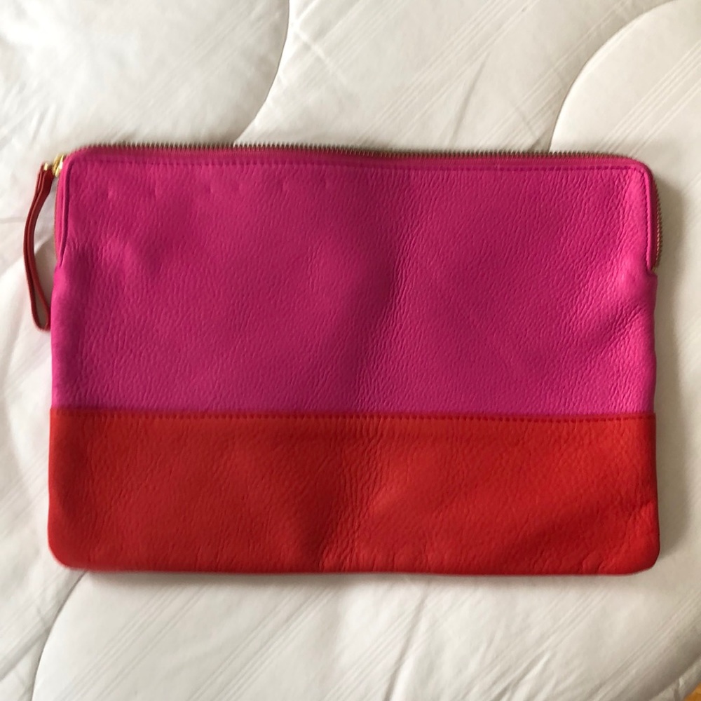 Gap leather colour blocked pouch or wristlet!